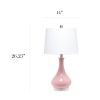 Droplet Table Lamp with Fabric Shade, Rose Pink