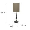 Traditional Candlestick Electric Lamp with Shade – Oil Rubbed Bronze