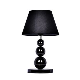 Pearl Black Chrome Metal Three Tier Ball Lamp