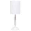 Traditional Candlestick Electric Lamp with Shade – White