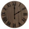 Handsome 21" Rustic Farmhouse Wood Wall Clock, Restored Wood