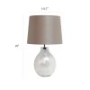 Pearl Tear Drop Lamp with Fabric Shade