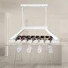 Ceiling 2 Light LED Overhead Wine Rack, White