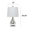 Kissy Pear Table Lamp with Gray Fabric Shade