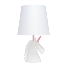 Sparkling Pink and White Unicorn Table Lamp