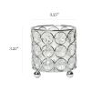 Elipse Crystal and Chrome 3.25 Inch Candle Holder