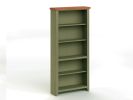 Home Vineyard 5-shelf Bookcase, Sage Green and Fruitwood Finish