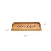 Decorative Wood Serving Tray w/ Handles, 15.50" x 12", "Thankful"