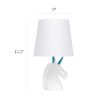 Sparkling Blue and White Unicorn Table Lamp