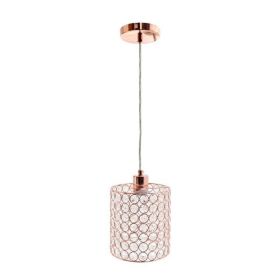 Rose Gold Elipse Cylinder Ceiling Light Pendant