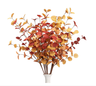 3pcs Artificial Eucalyptus Stems Fall Decorations with Fall Eucalyptus Leaves Autumn Decorations for Office and Home Artificial Plants for Floral Arra