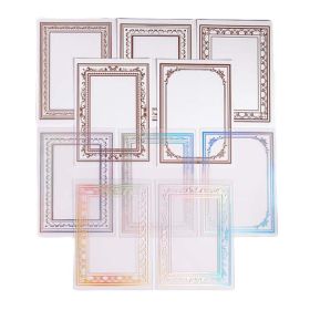 20 Pcs PVC Vintage Collage Card Scrapbooking Supplies DIY Journal Floral Transparent Paper Picture Frame