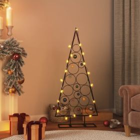 Metal Christmas Tree for Decoration Black 49.2"