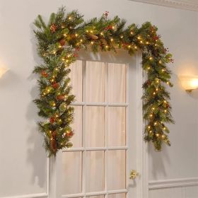 106in Artificial Christmas Garland Prelit With Light