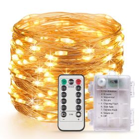 66 Feet 200 LED Fairy Lights with Remote Timer, Battery Operated Twinkle String Lights for Bedroom, Garden, Party