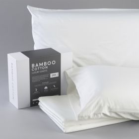 Bamboo and Cotton 5-Piece Sheet Set King Split Ivory