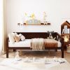 Full Size Wooden Daybed, Wood Slat Support, Espresso