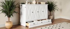 Queen Murphy Chest with Charging Station and Drawer White