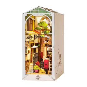 Rolife DIY Book Nook Kit Sunshine Town, DIY Miniature Booknook Kit Creative Decorative Bookend Bookshelf Insert 3D Puzzles for Adults