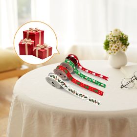 Christmas Decor Essentials - 2.5cmX3m Mixed Ribbon Rolls 24pcs