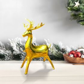 Golden Reindeer Aluminum Foil Balloon 81*50cm Christmas Party Decoration fo 12pcs