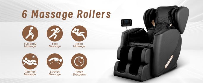 Massage Chair Recliner with Zero-Gravity and Body Air Pressure