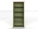 Home Vineyard 5-shelf Bookcase, Sage Green and Fruitwood Finish