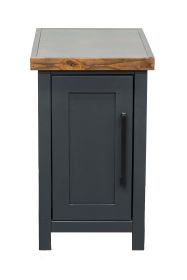 Bridgevine Home Essex 14 inch Chairside Table, No Assembly Required, Black and Whiskey Finish