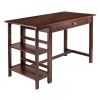 Velda Transitional Writing Desk With 2 Shelves And 1 Drawer