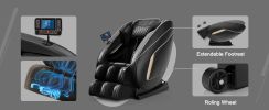 Massage Chair Blue-Tooth Connection and Speaker, Easy to Use at Home and in The Office and Recliner with Zero Gravity with Full Body Air Pressure, 001