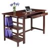 Velda Transitional Writing Desk With 2 Shelves And 1 Drawer