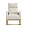 Modern High Back Accent Rocking Chair With Two Side Pocket