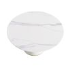 Modern White Stone 59" Round Dining Table With Seating For 8