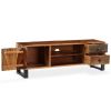 Modern Rustic Solid Sheesham Wood TV 47" Stand with Storage