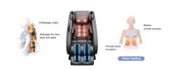 Massage Chair Blue-Tooth Connection and Speaker, Easy to Use at Home and in The Office and Recliner with Zero Gravity with Full Body Air Pressure, 001