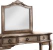 Traditional Antique Oak Color Vanity with Stool and Mirror