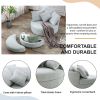 Accent Swivel Barrel Chair with Storage Ottoman and 4 Pillows