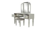 Majestic Classic White Vanity Set with Stool and Tri-Fold Mirror