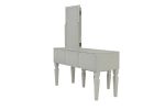 Majestic Classic White Vanity Set with Stool and Tri-Fold Mirror