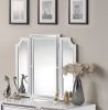 Majestic Classic White Vanity Set with Stool and Tri-Fold Mirror