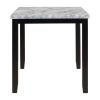 5-Piece Dining Set has Faux Marble Table and 4 Padded Chairs