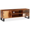 Modern Rustic Solid Sheesham Wood TV 47" Stand with Storage