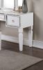 Majestic Classic White Vanity Set with Stool and Tri-Fold Mirror