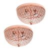 Crystal Glam 2 Light Ceiling Flush Mount 2 Pack, Rose Gold