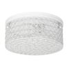 Glam 2 Light 12 Inch Round Flush Mount, White