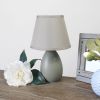 Mini Egg Oval Ceramic Tabletop Lamp, Gray