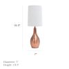 Rose Gold Tear Drop Lamp