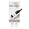 Lucca Wall Mounted Wooden “Life Happens Wine Helps” Wine Bottle Shelf with Glass Holder, White Wash