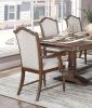 Formal Traditional 7 Piece Dining Set with Leaf and 6 Chairs Cherry Finish