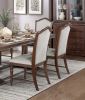 Formal Traditional 7 Piece Dining Set with Leaf and 6 Chairs Cherry Finish